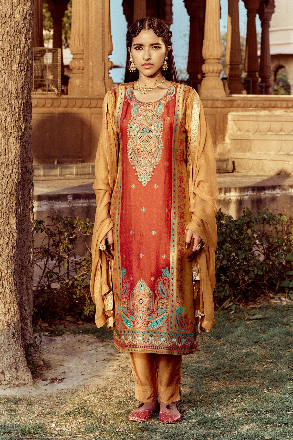 Multi Printed Kurta 3 Pcs Set