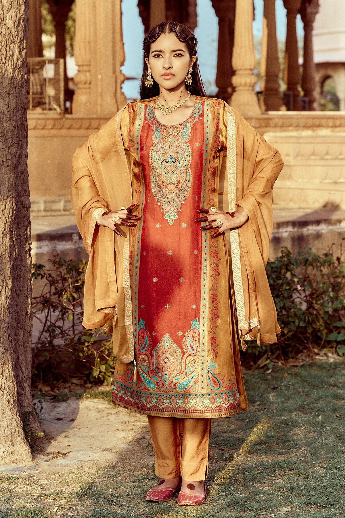 Multi Printed Kurta 3 Pcs Set