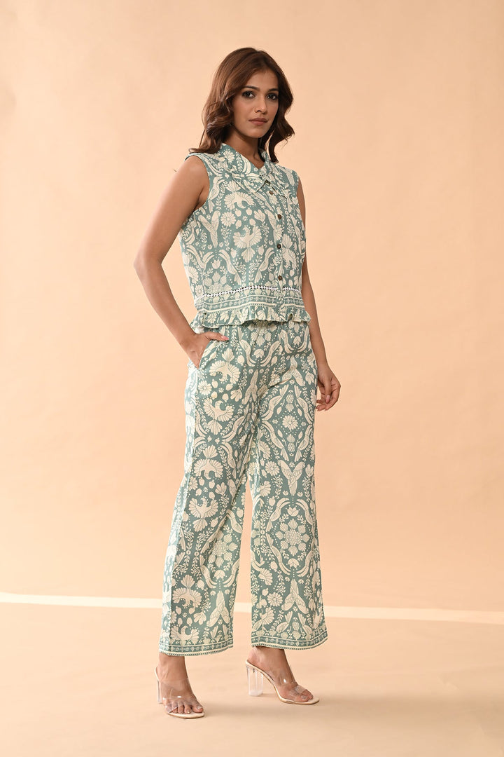 Green Printed Co-Ord Set