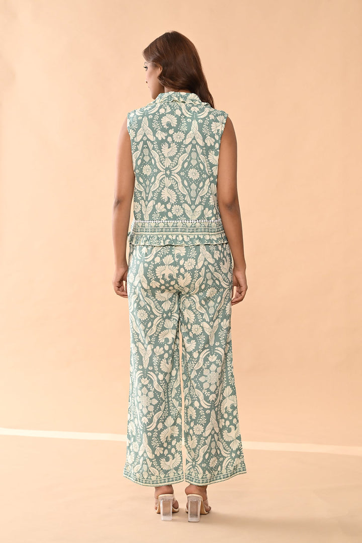 Green Printed Co-Ord Set