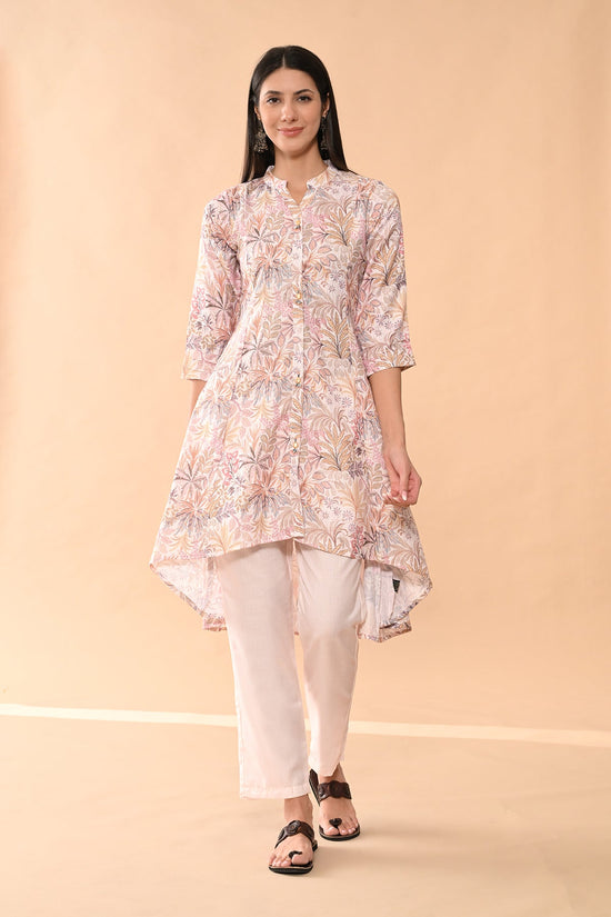 Cream Printed Kurta Set