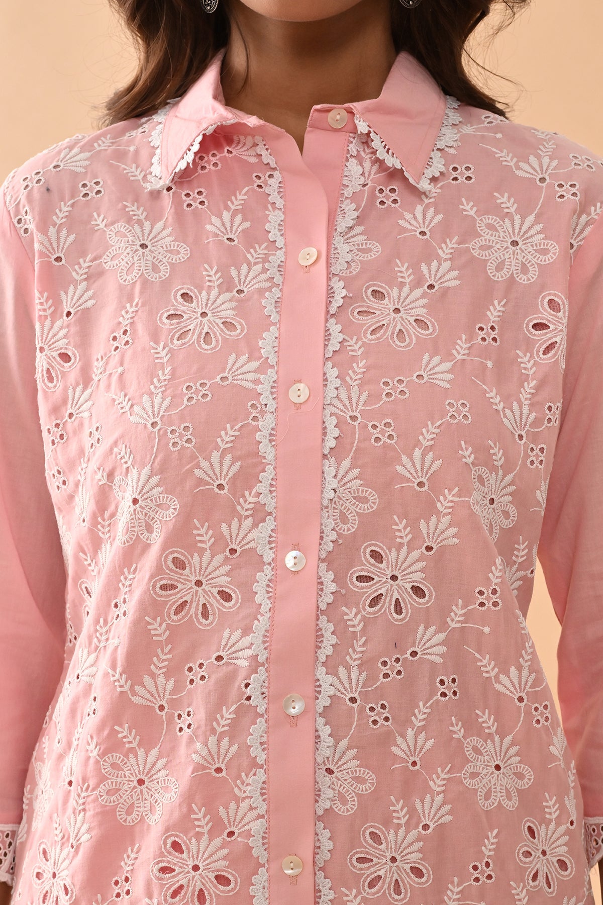 Pink Embroidered Co-Ord Set