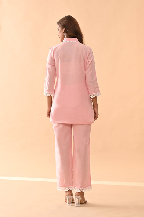 Pink Embroidered Co-Ord Set