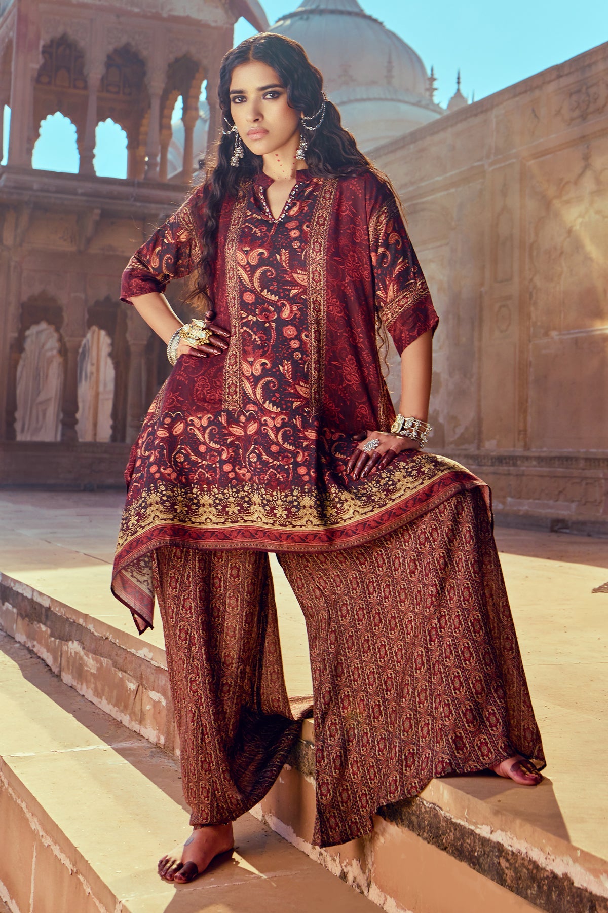 Brown Printed Co-Ord Set