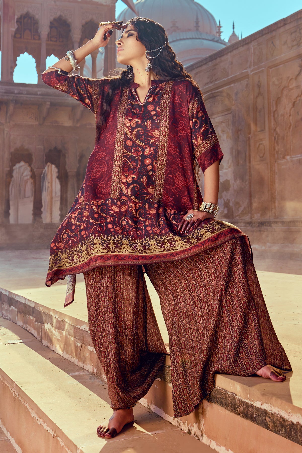 Brown Printed Co-Ord Set