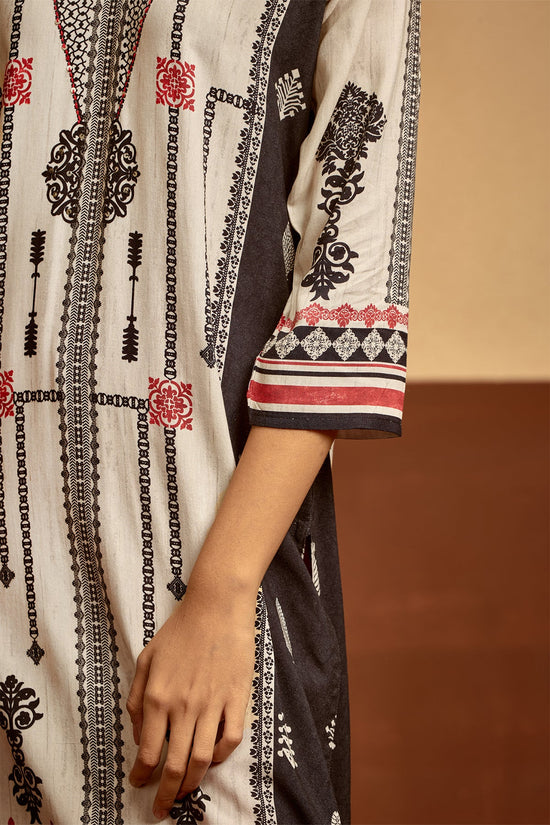 Cream Printed Kurta