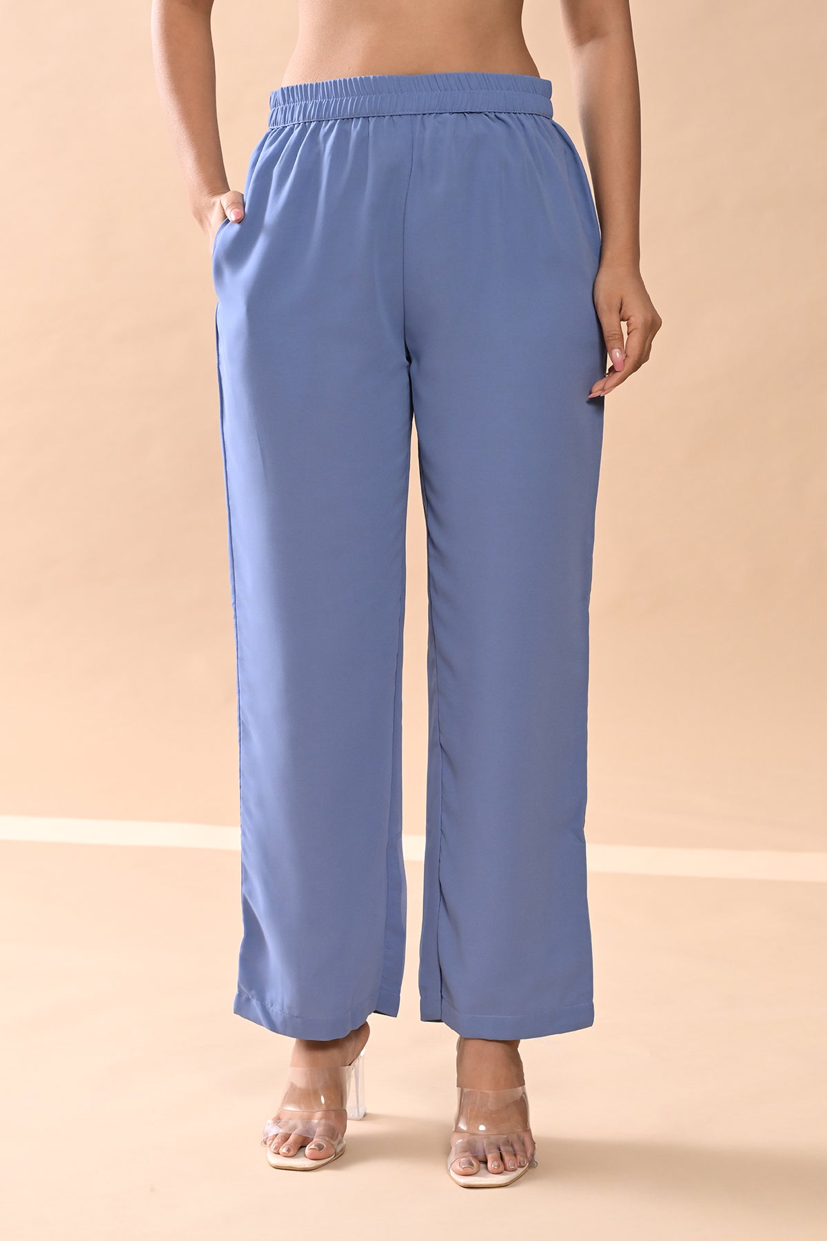 Blue Embroidered Kurta 3 Pcs Set
