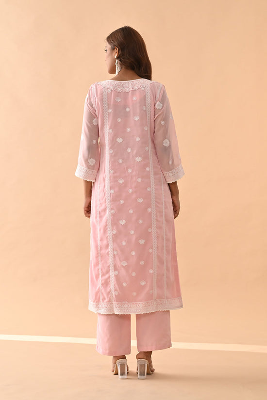 Pink Embroidered Kurta Set