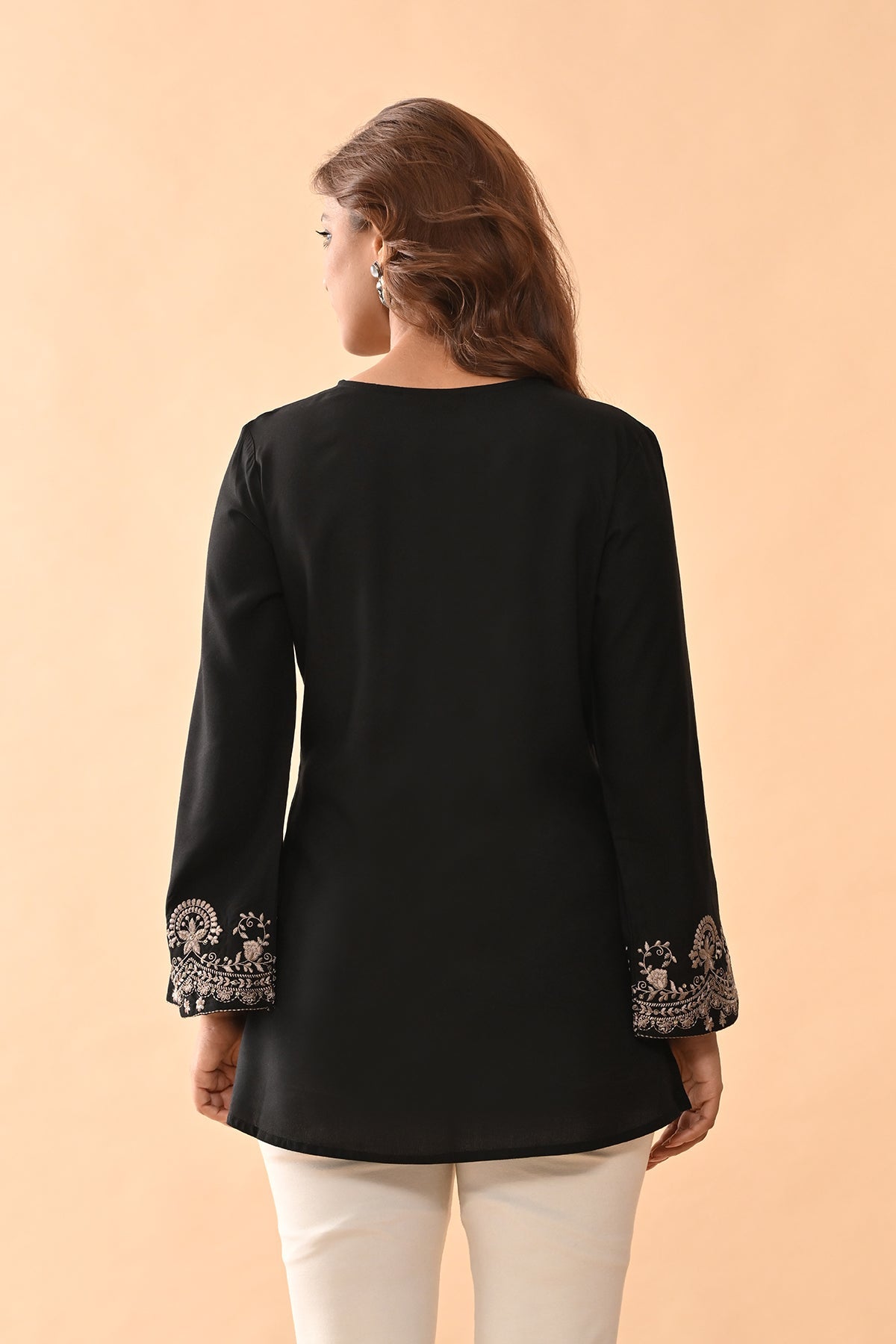 Black Embroidered Top