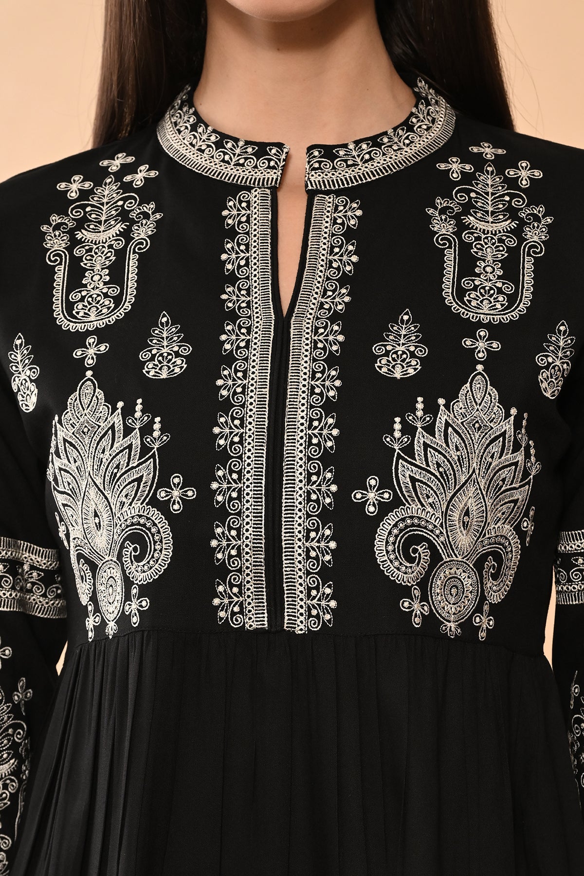 Black Embroidered Top