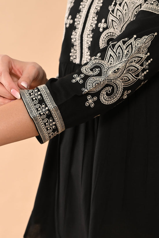 Black Embroidered Top