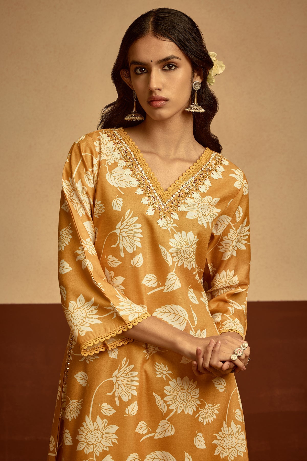 Mustard Printed Co-Ord Set
