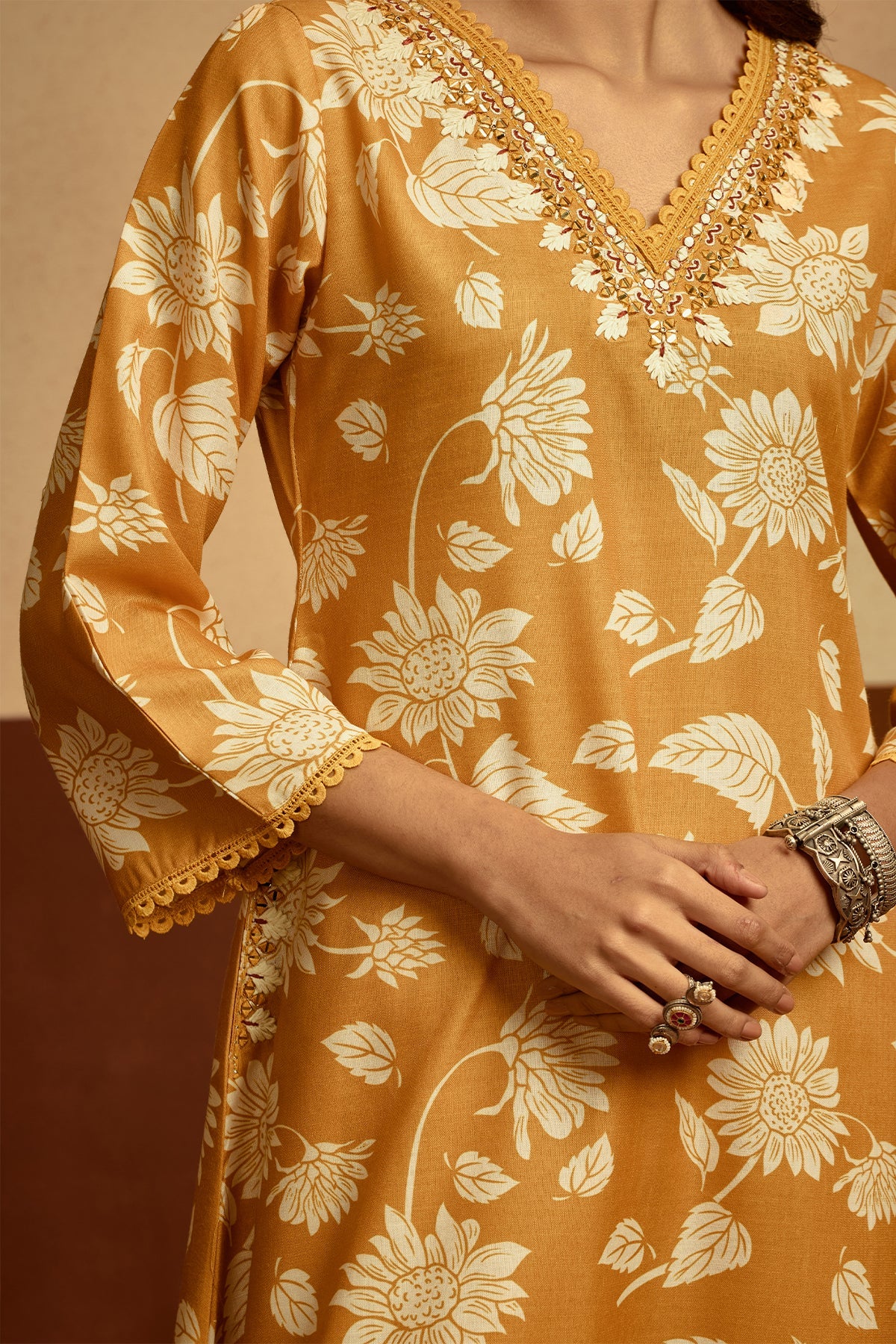 Mustard Printed Co-Ord Set