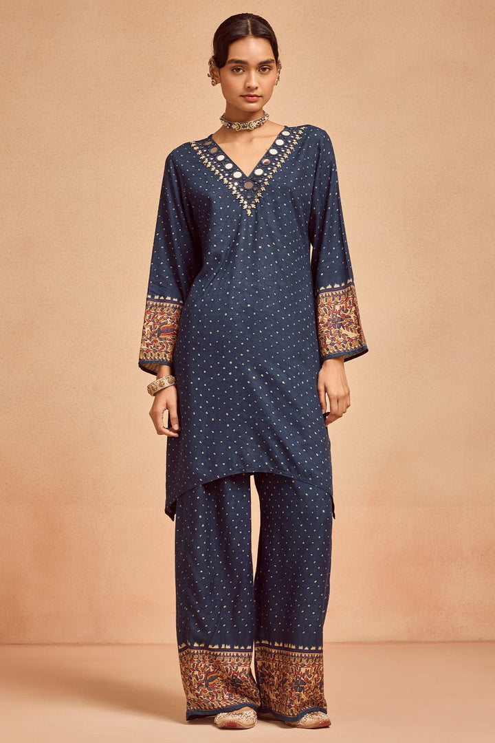 Blue Printed Co-Ord Set