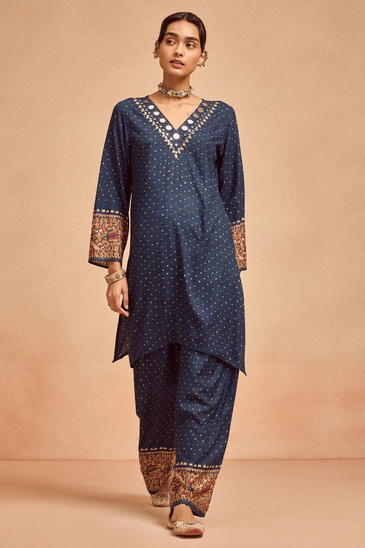 Blue Printed Co-Ord Set