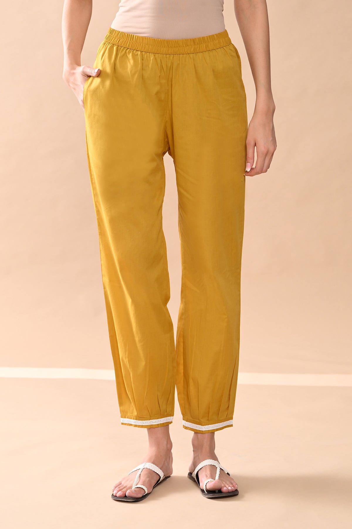 Mustard Embroidered Kurta Set