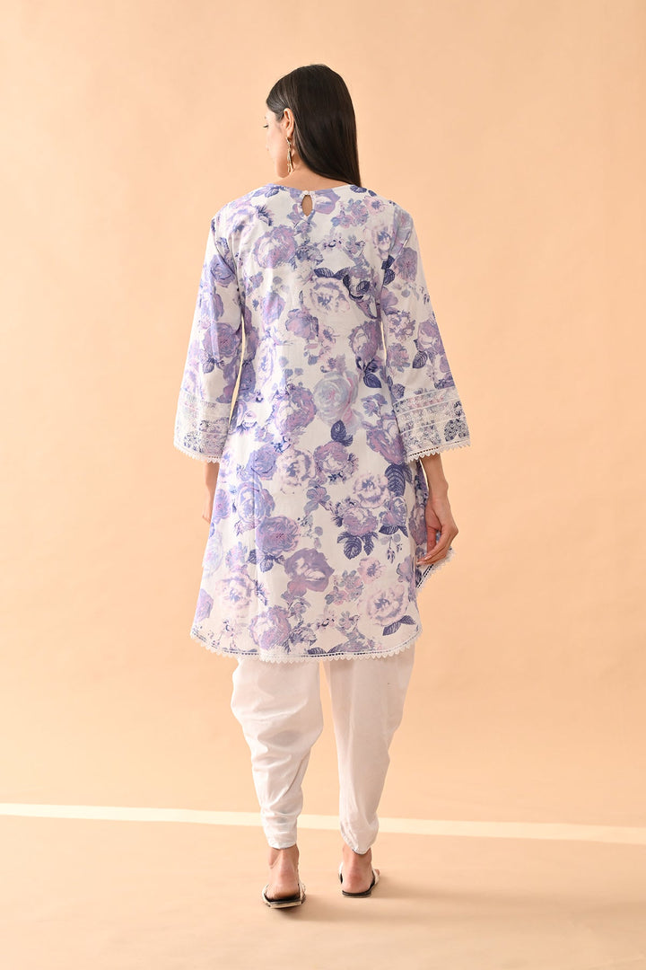 White Embellished Kurta Set
