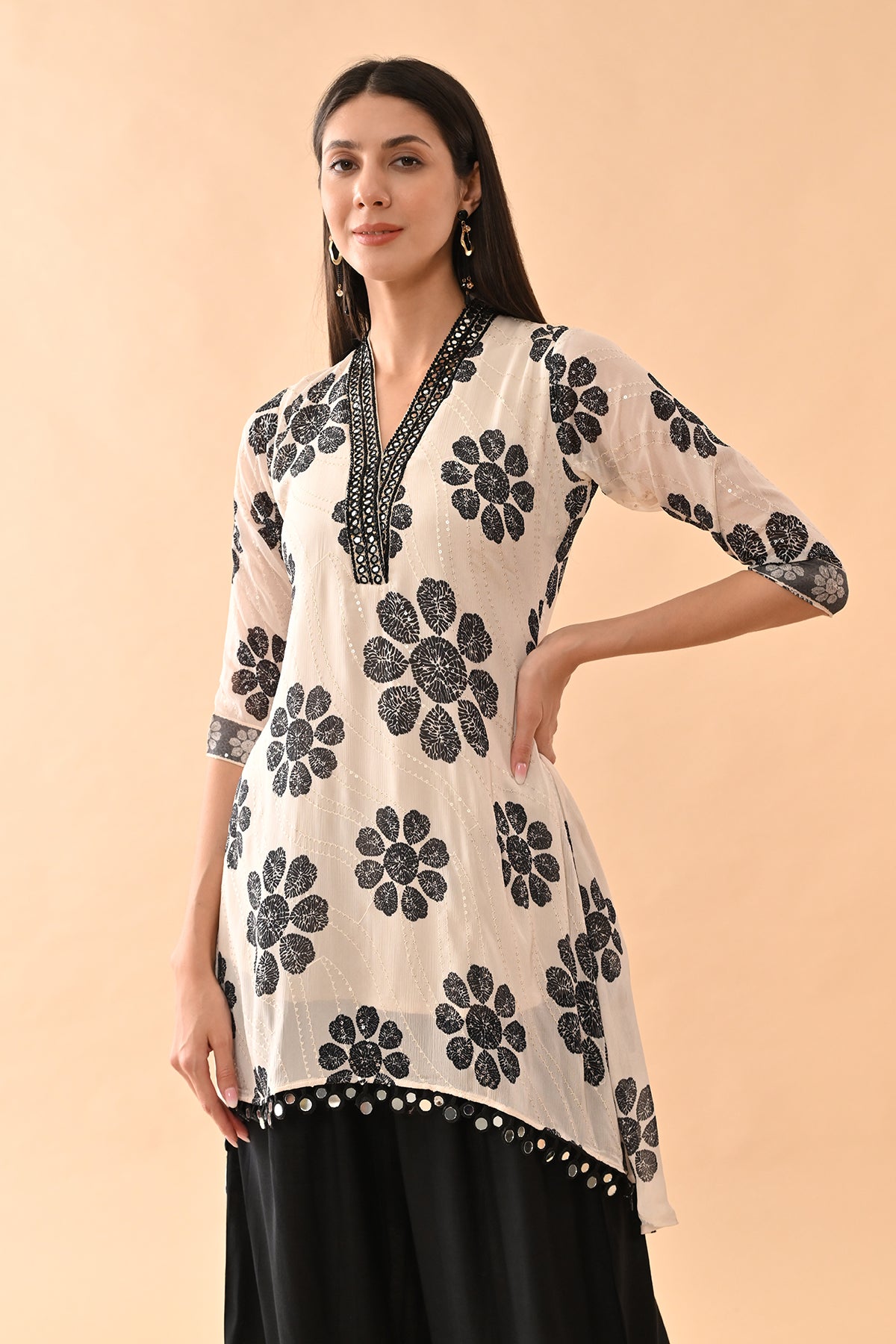 Cream Printed Co-Ord Set
