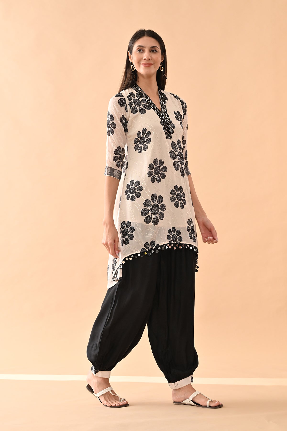 Cream Printed Co-Ord Set