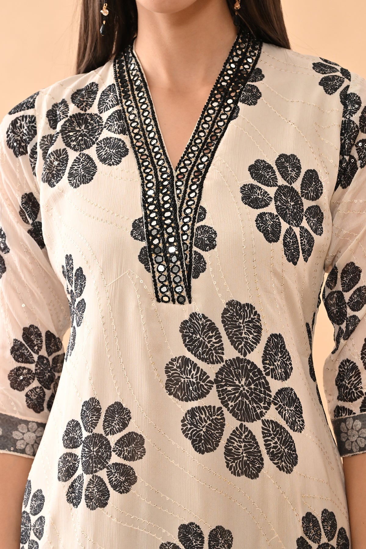 Cream Printed Co-Ord Set
