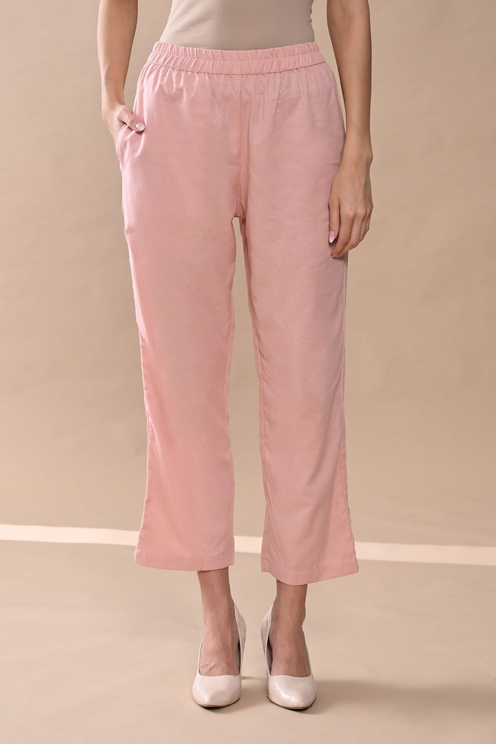 Peach Embroidered Kurta Set