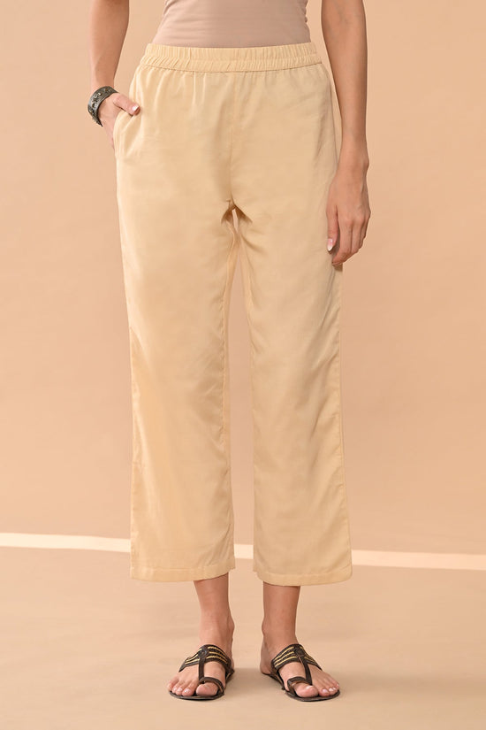 Beige Embroidered Kurta Set