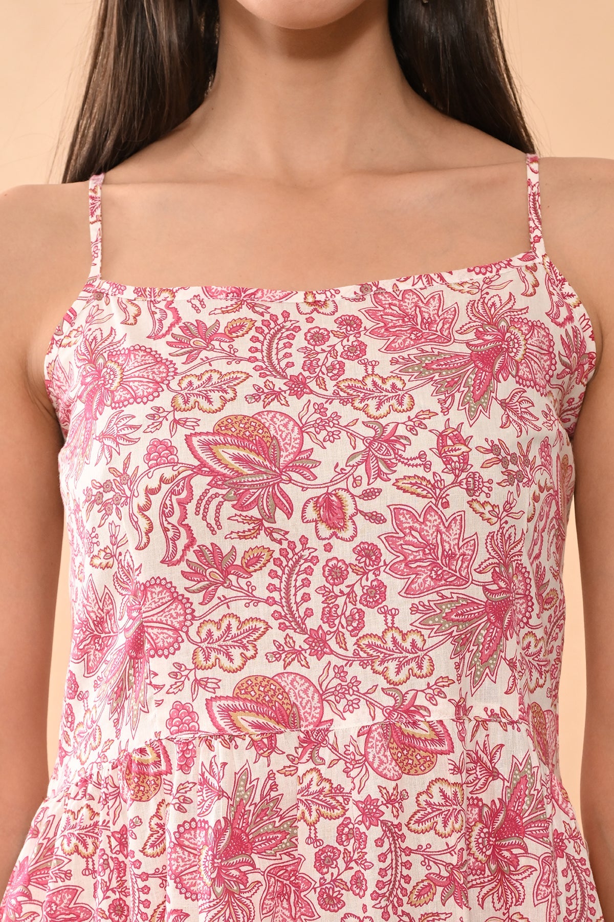 Cream Printed Dress