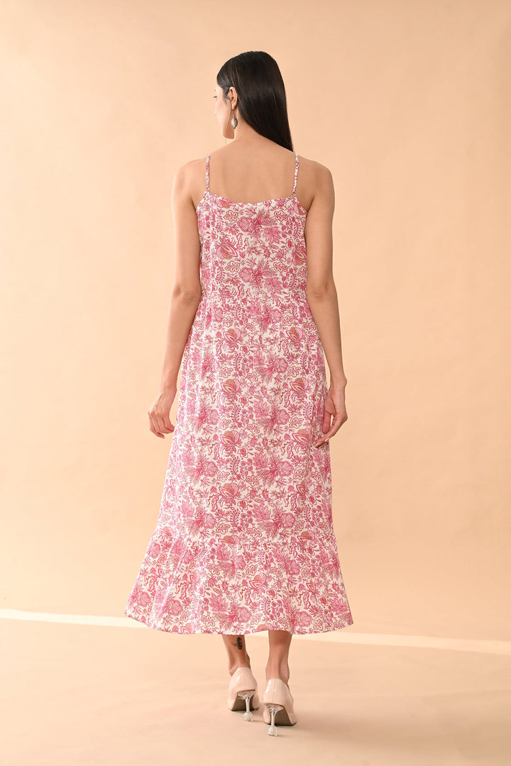 Cream Printed Dress