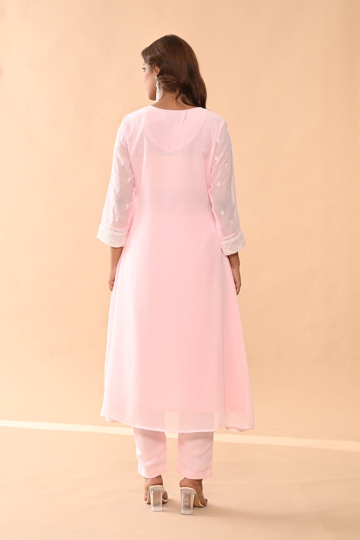 Pink Straight Kurta Set