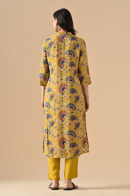Mustard Printed Kurta Set