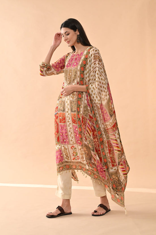 Multi Embellished Kurta Set