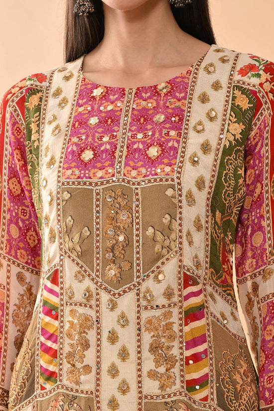 Multi Embellished Kurta Set