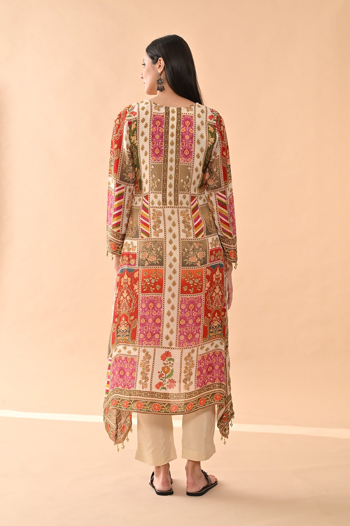 Multi Embellished Kurta 3 Pcs Set