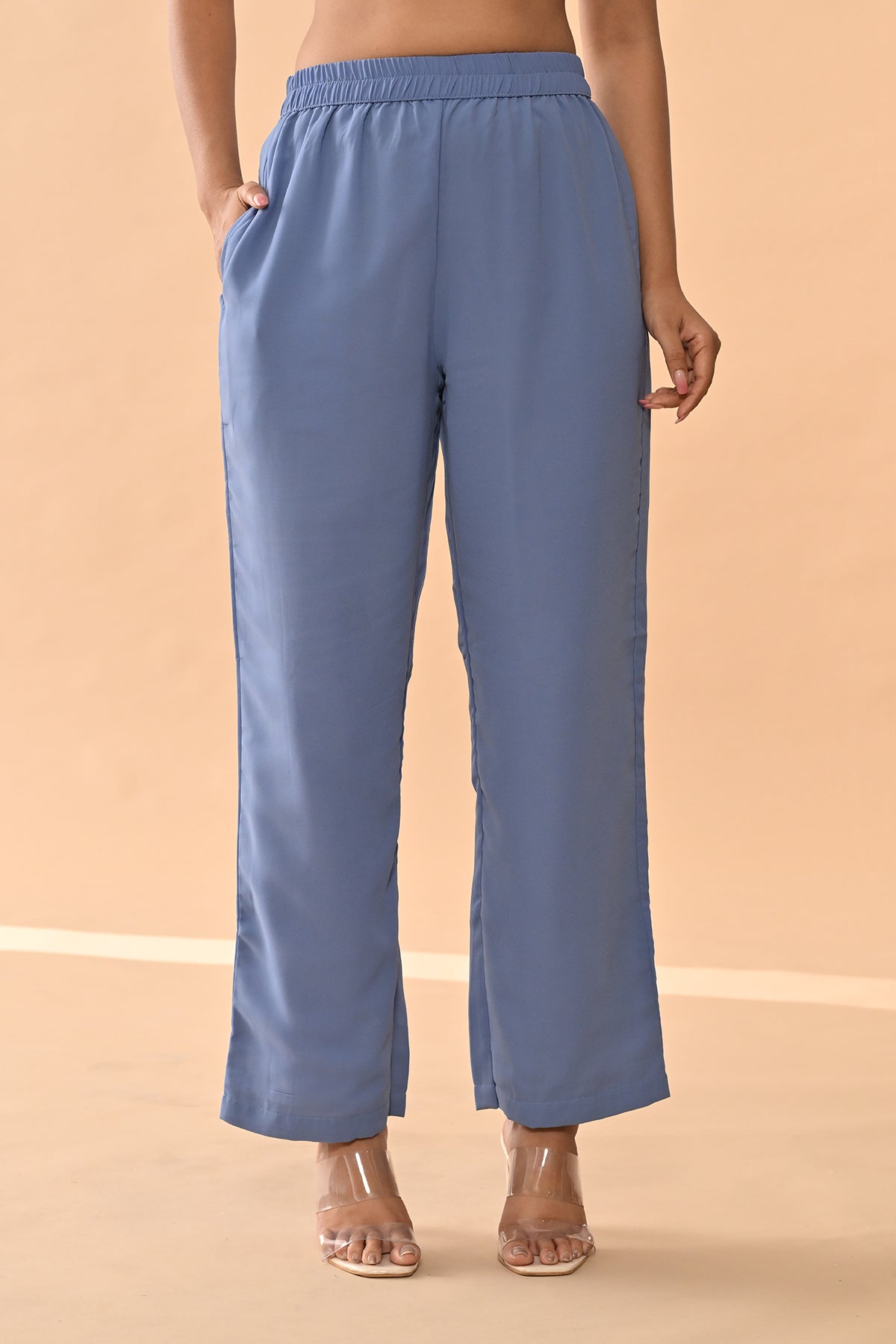 Blue Embroidered Kurta 3 Pcs Set