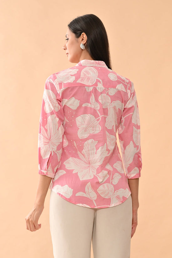 Pink Printed Straight Top
