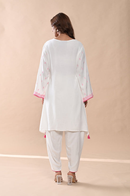 Cream A-line Kurta Set