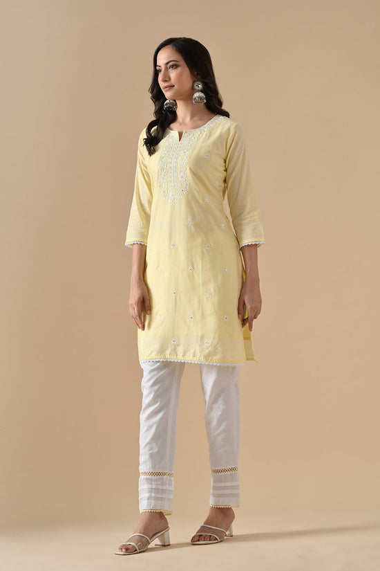 Yellow Embroidered Kurta Set