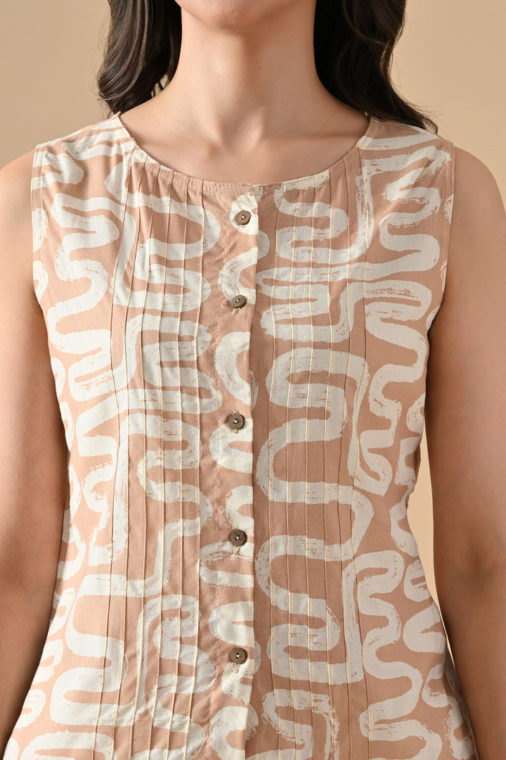 Cream Printed Co-Ord Set