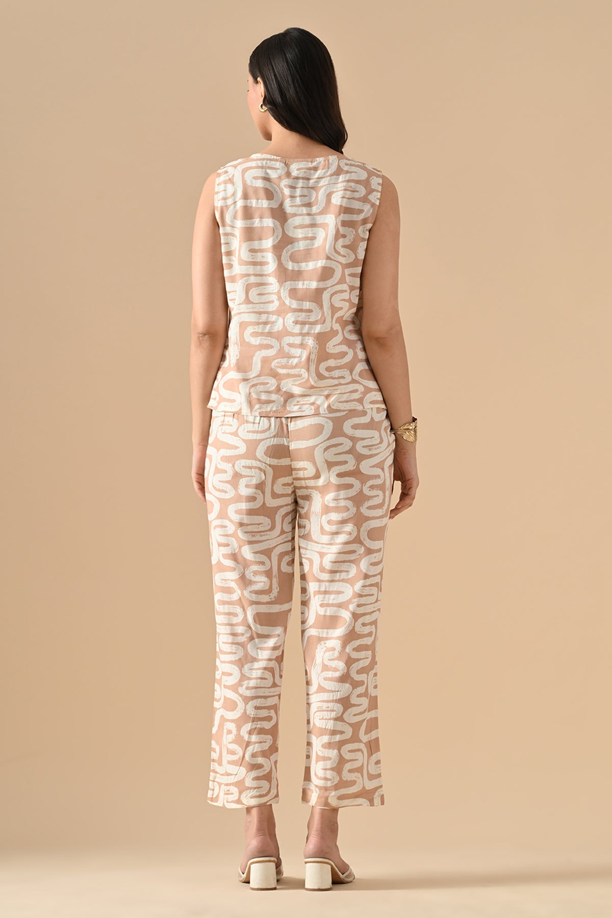 Cream Printed Co-Ord Set