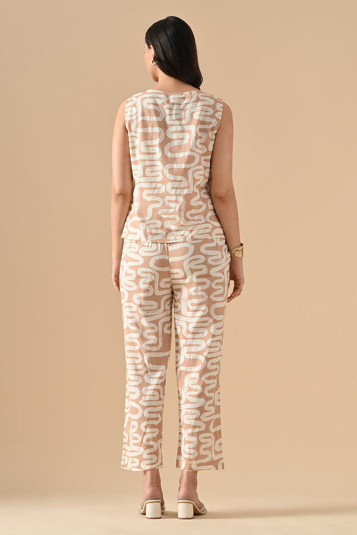 Cream Printed Co-Ord Set