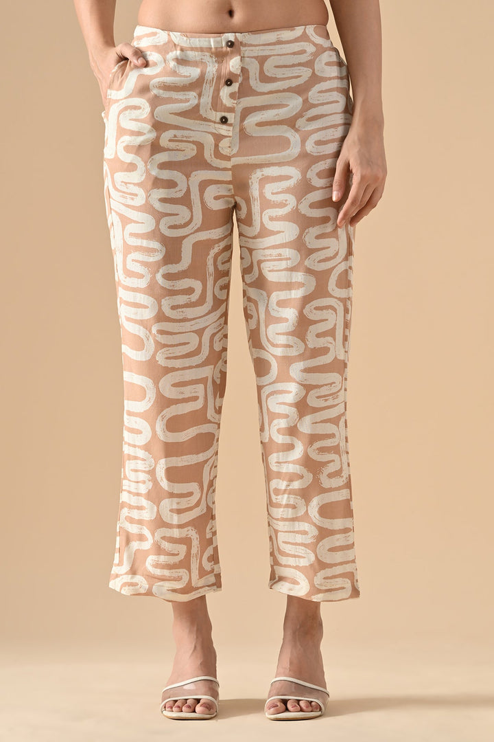 Cream Printed Co-Ord Set