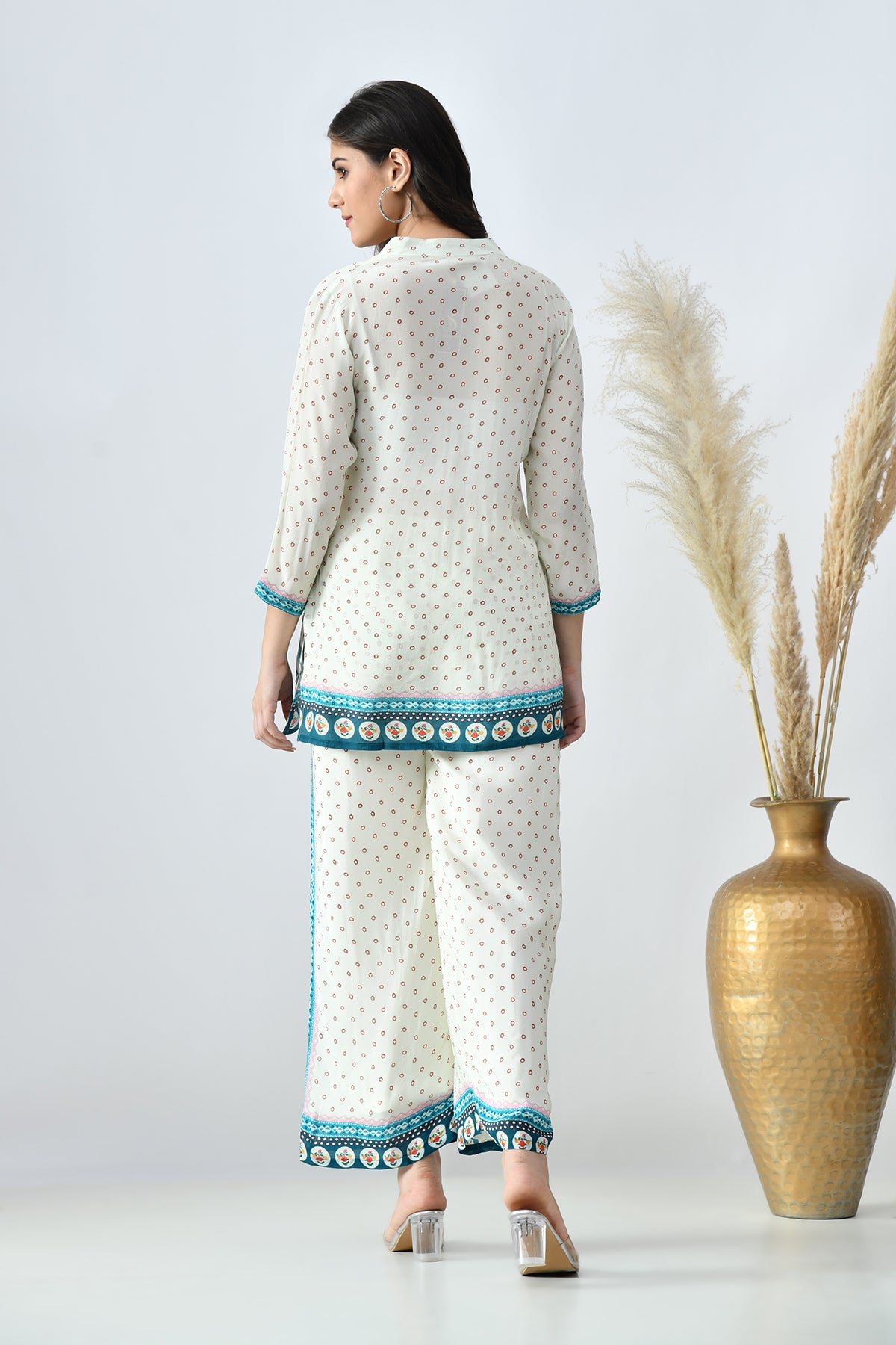 Cream Printed Co-Ord Set