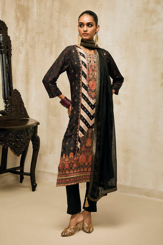 Black Embellished Kurta Set