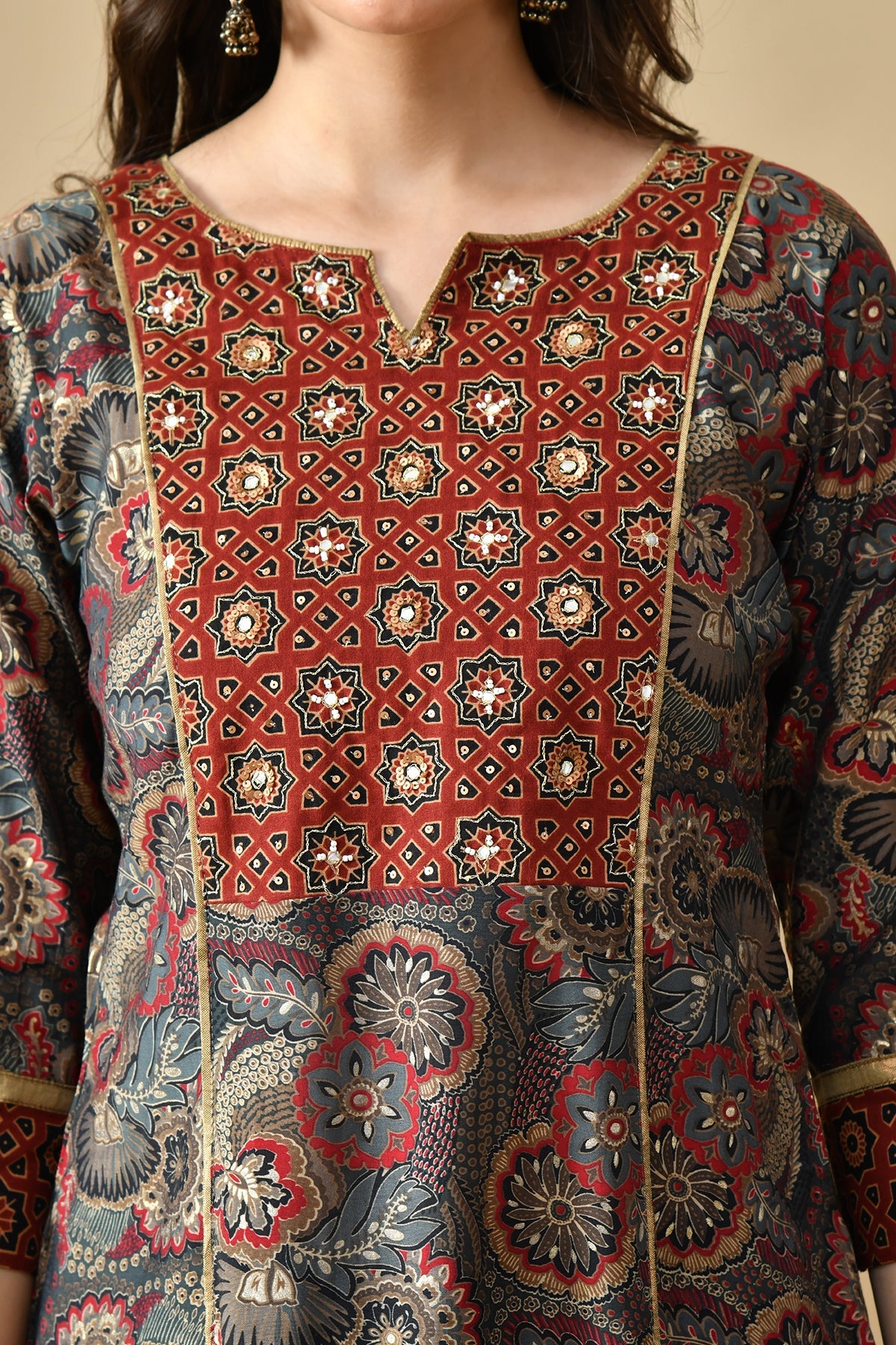 Multi Printed Straight Kurta