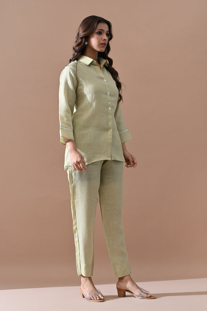 Green Solid Co-Ord Set