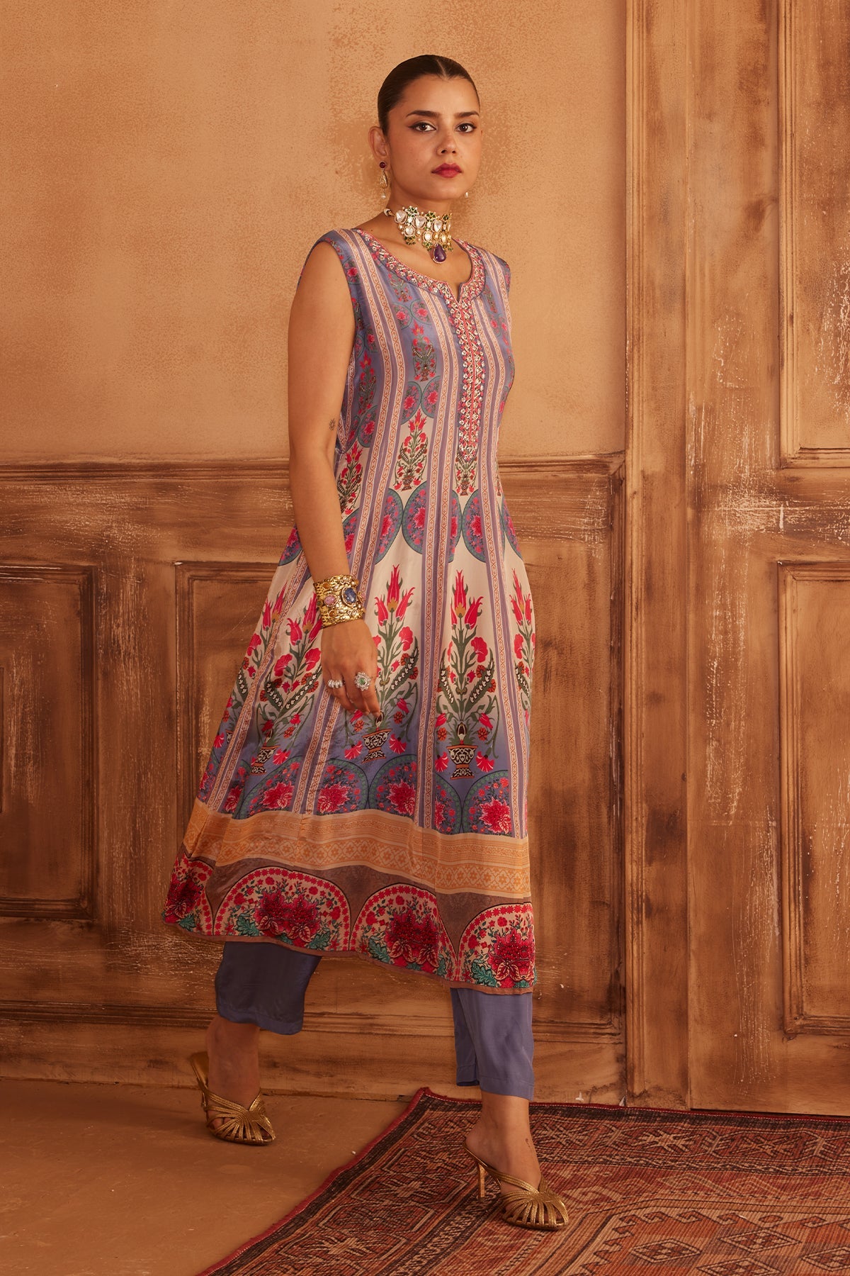 Multi Embellished Kurta 2 Pcs Set