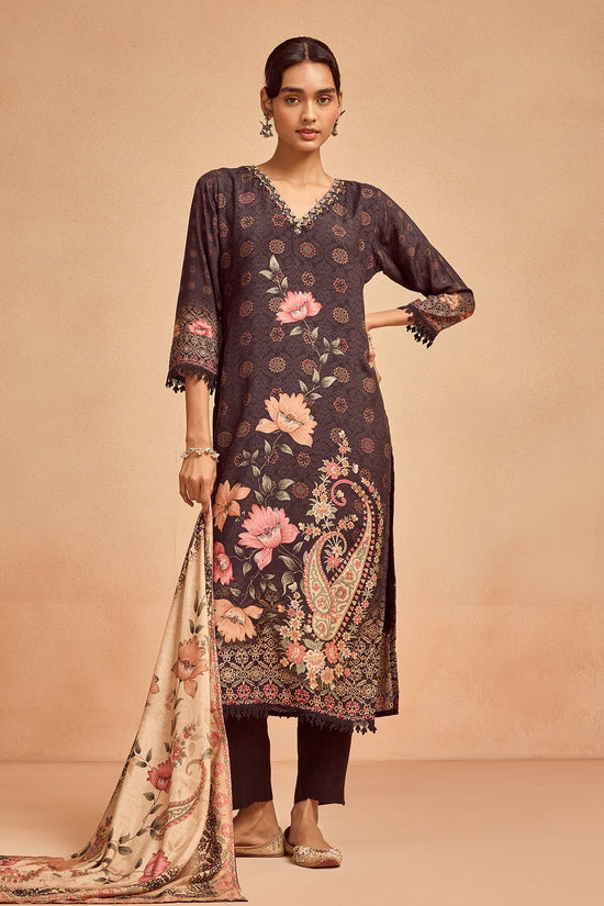 Black Embellished Kurta Set