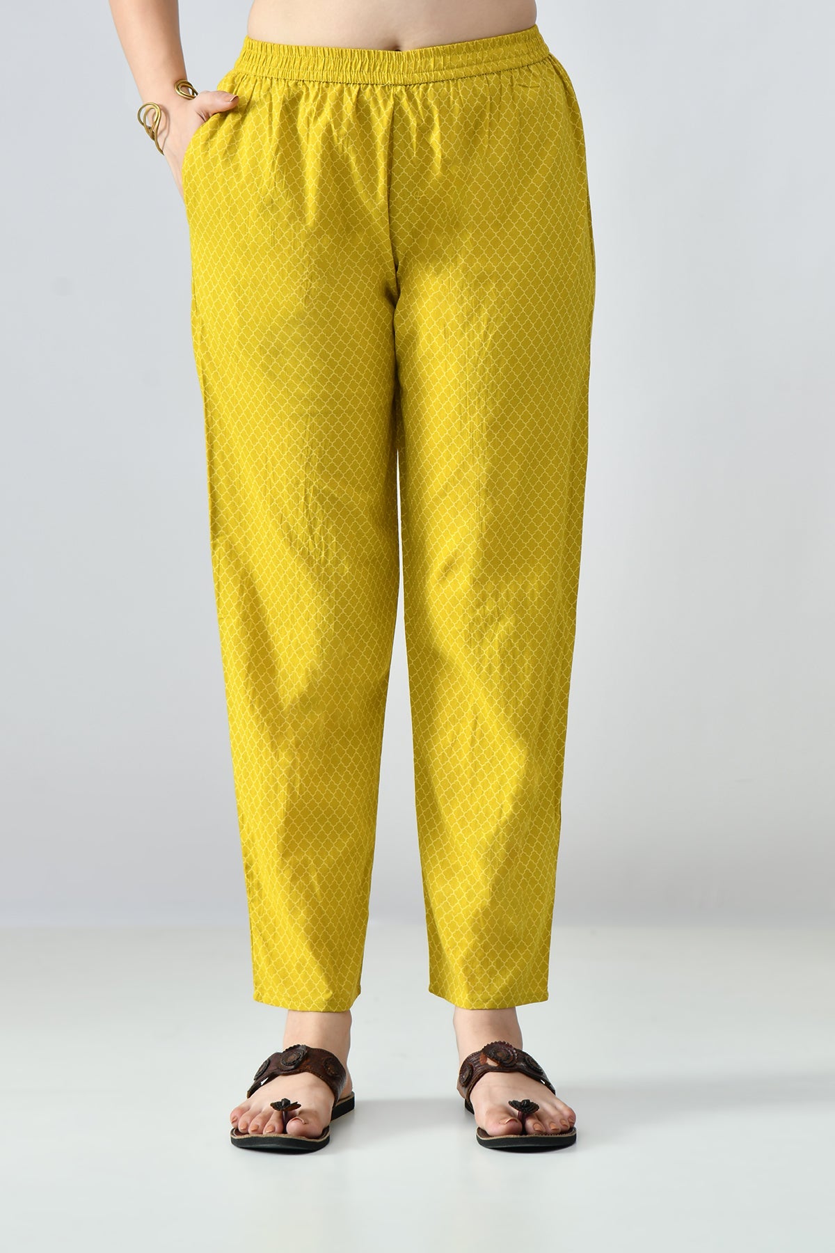 Mustard Embroidered Kurta 2 Pcs Set