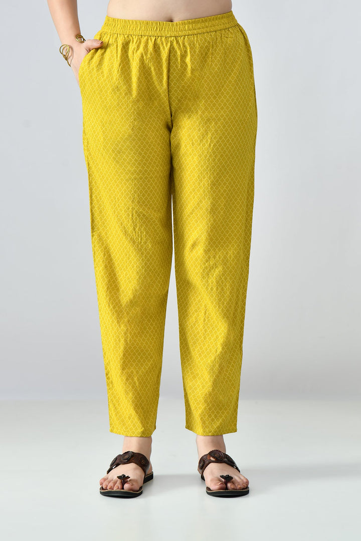 Mustard Embroidered Kurta Set