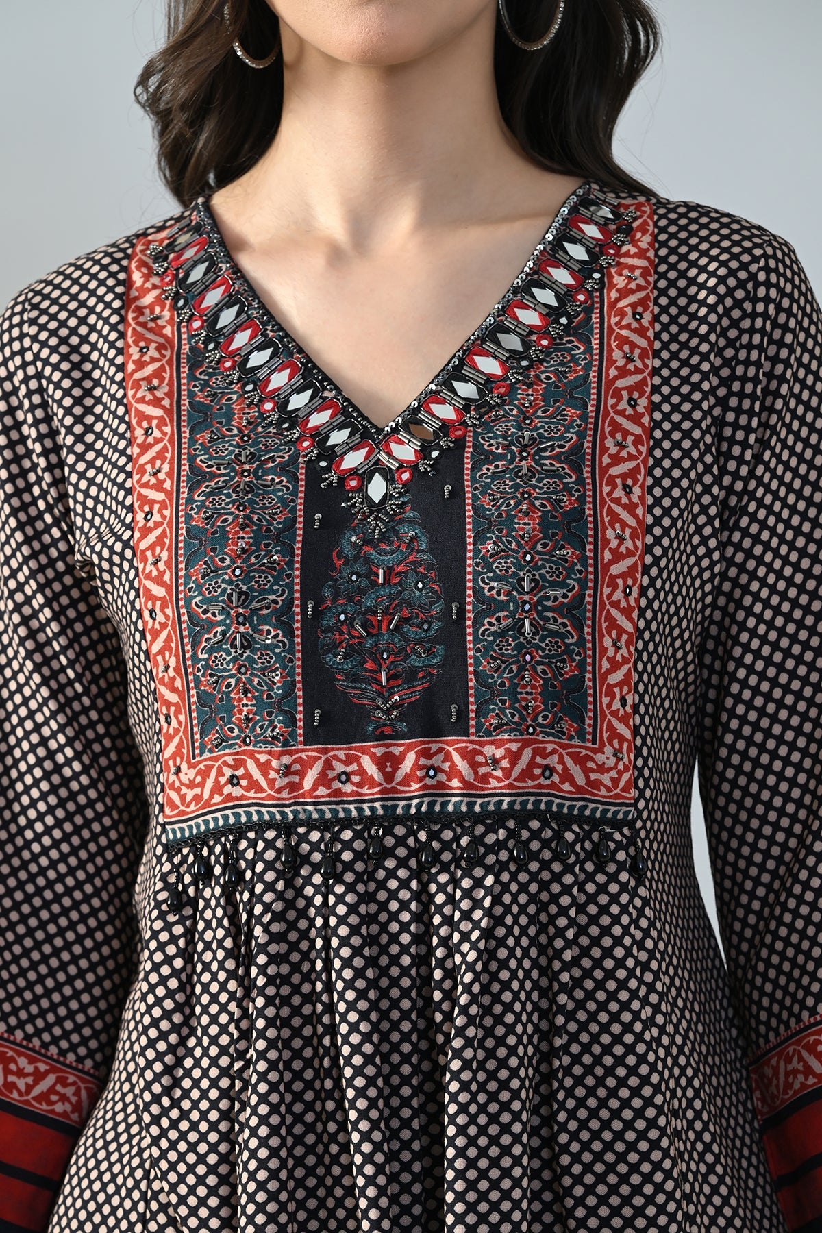 Black Printed Co-Ord Set